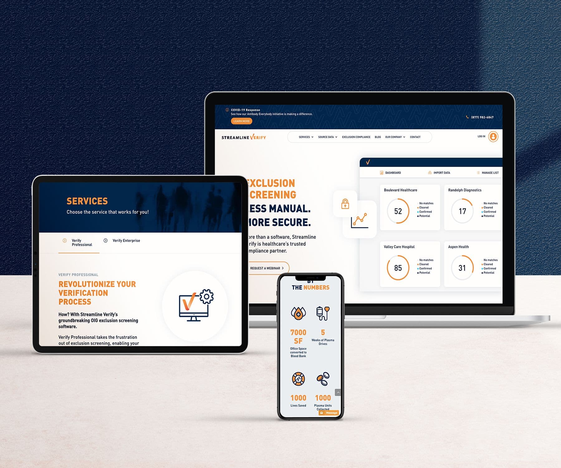 Website build for US brand Streamline Verify