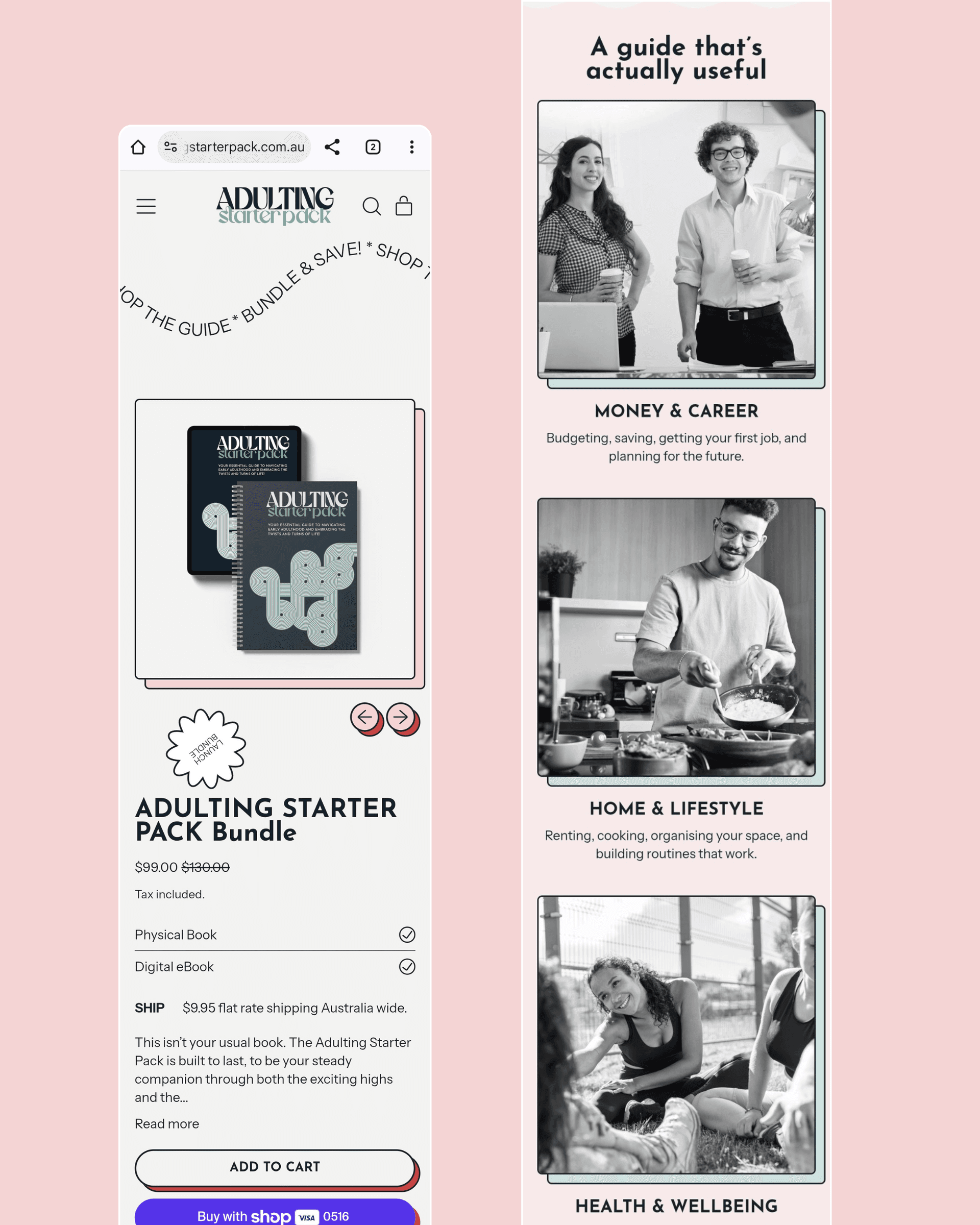 Smart Shopify & Klaviyo setup for life-skills guide brand Adulting Starter Pack