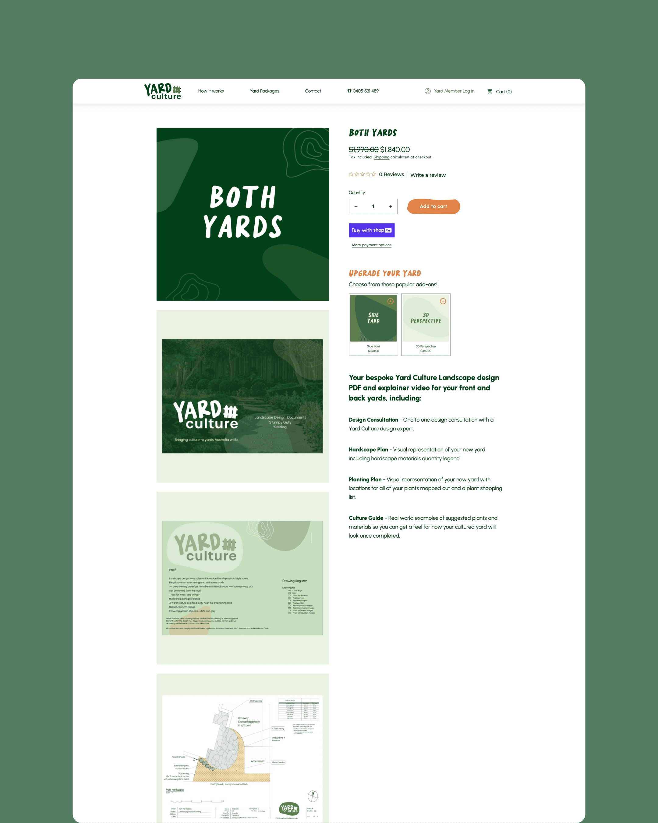 Custom Shopify for bespoke landscape design brand YARD Culture
