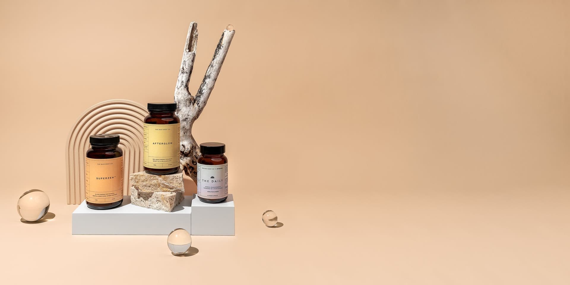 Product photography for nutritional brand The Base Body Co
