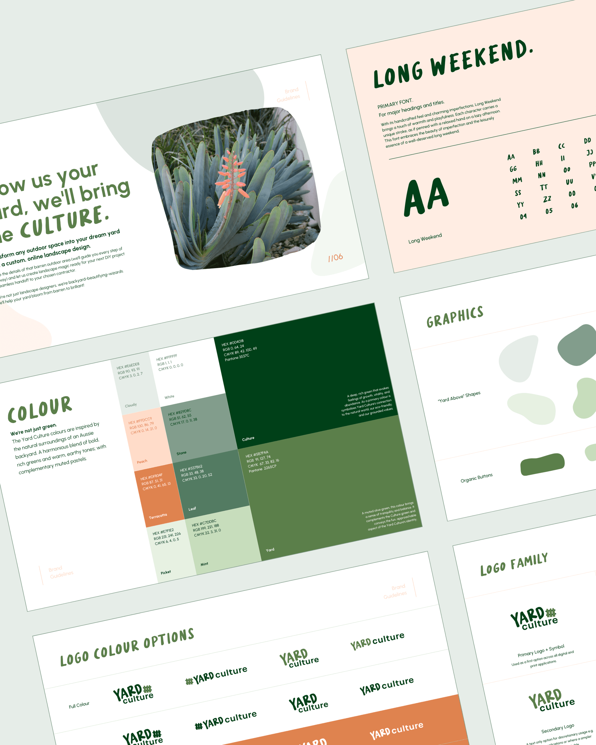Brand identity for online landscape design service YARD Culture