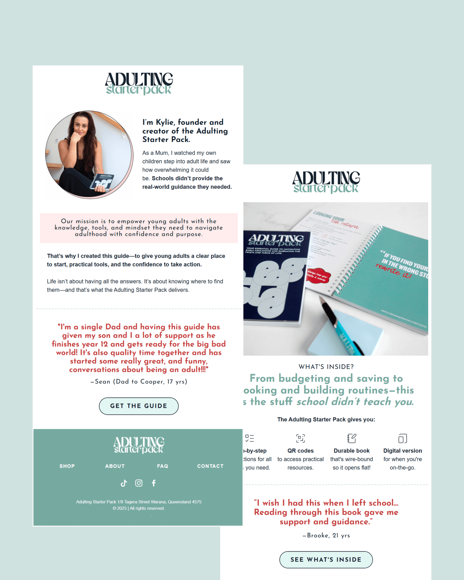 Smart Shopify & Klaviyo setup for life-skills guide brand Adulting Starter Pack