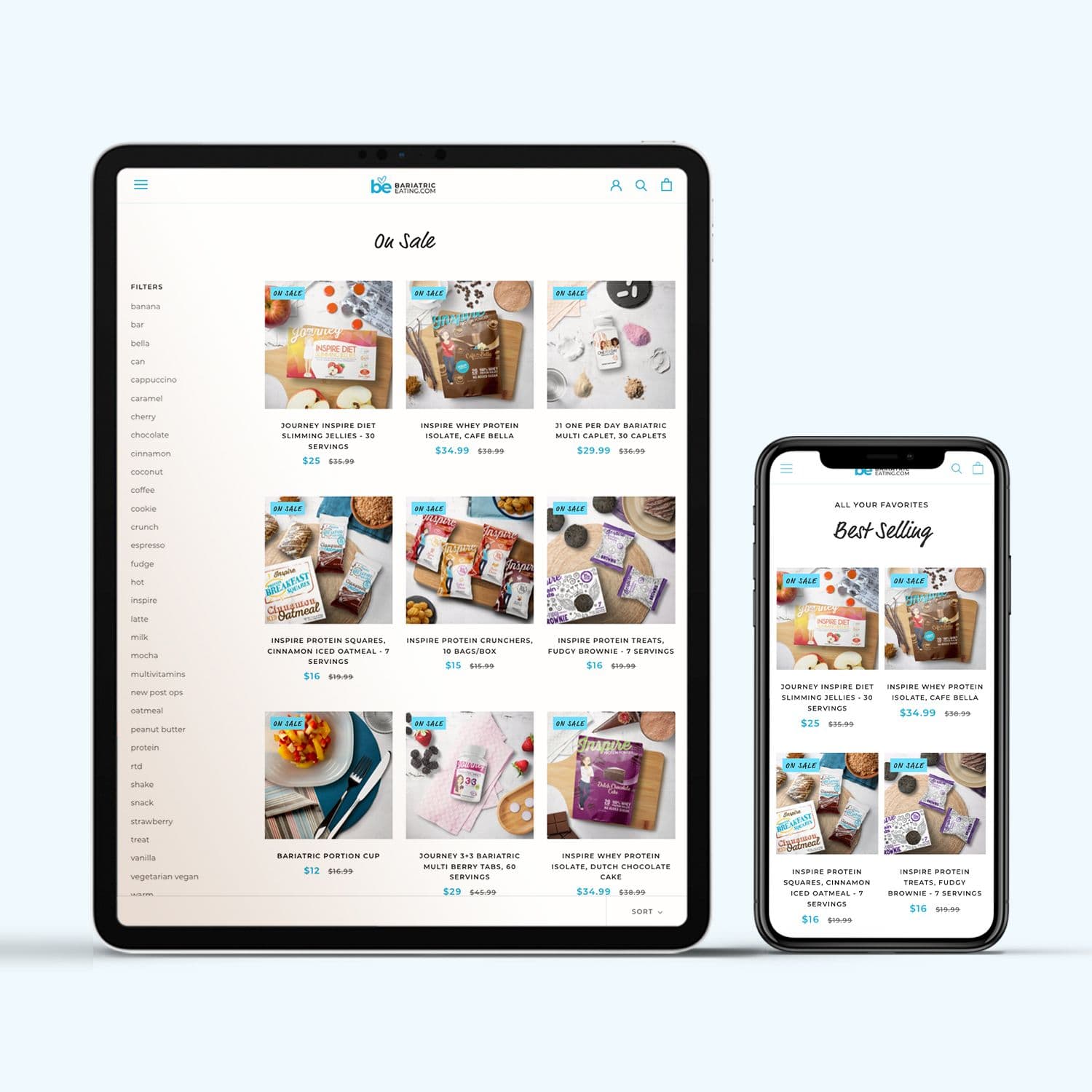 Shopify design for US bariatric eCommerce brand