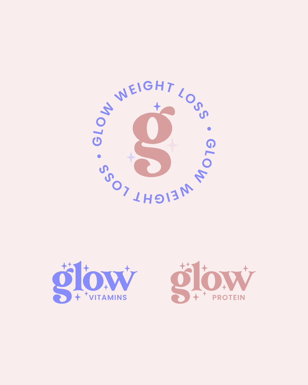 eCommerce brand identity & packaging for US health brand Glow Weight Loss