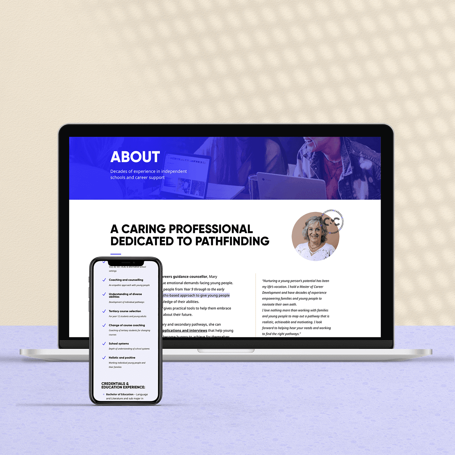 Branding & website design for Melbourne Careers Counsellor