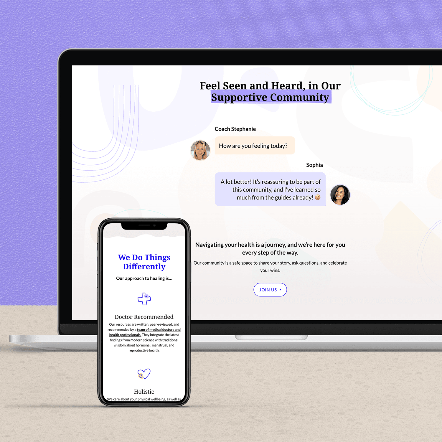Divi website design for holistic women's health brand She Syncs