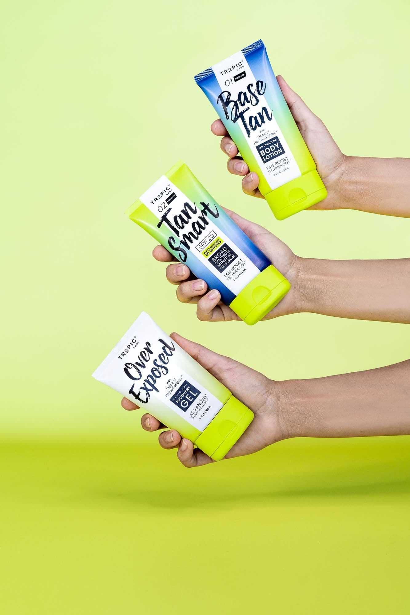 Fresh bold content creation for suncare products