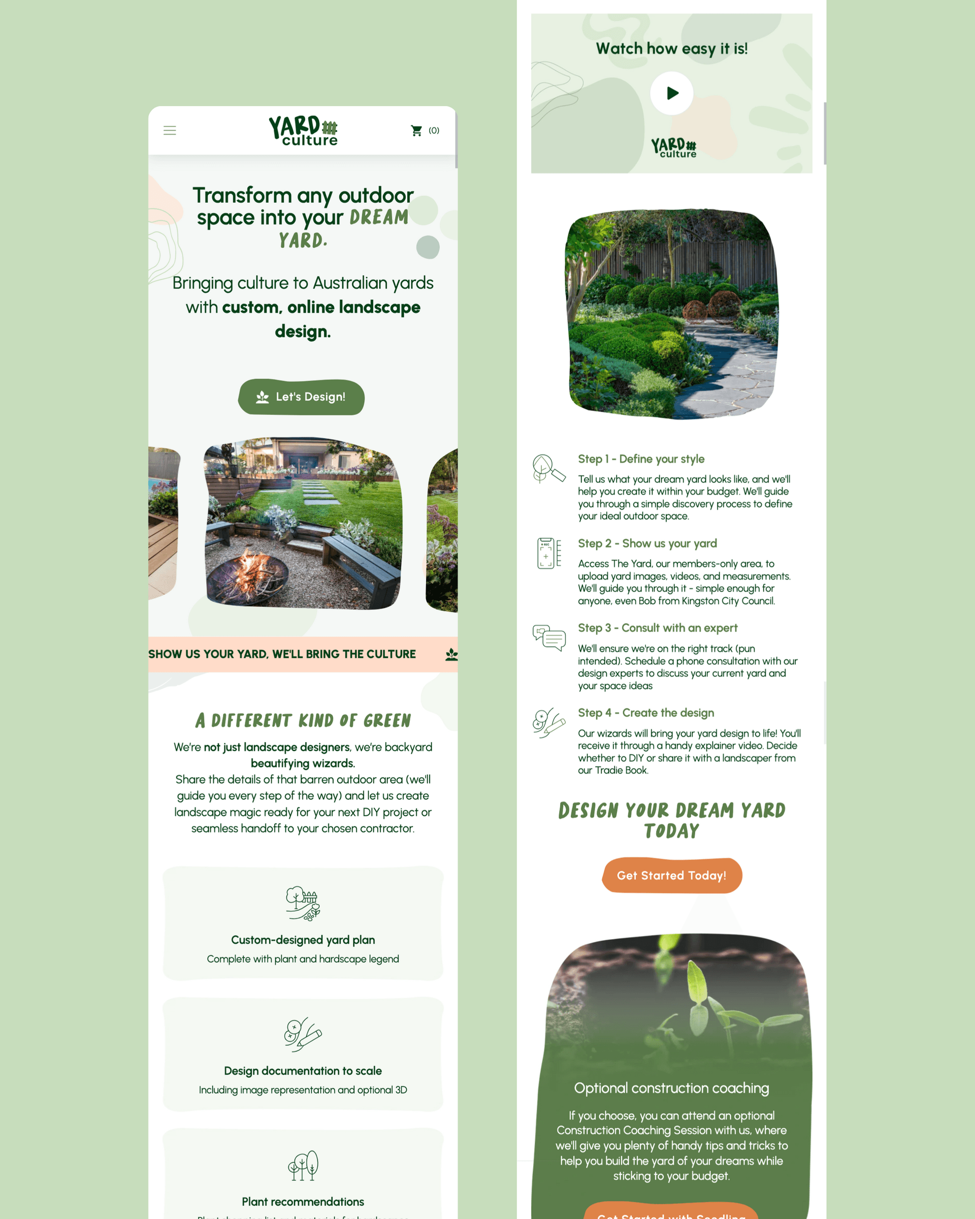 Custom Shopify for bespoke landscape design brand YARD Culture
