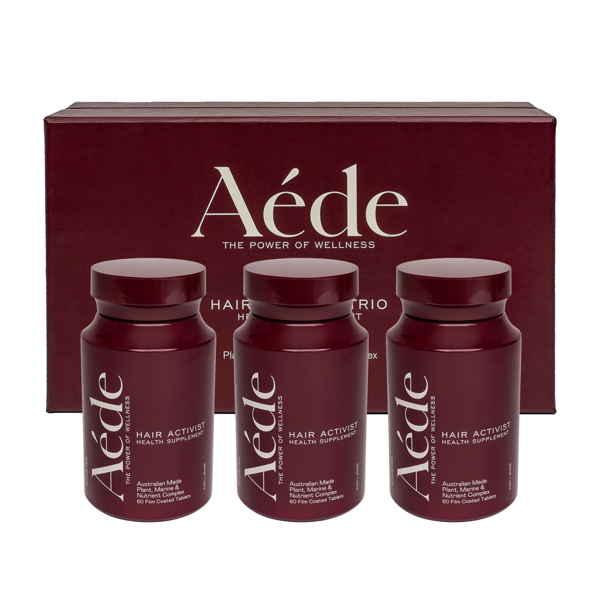 Product photography for hair supplement AÉDE