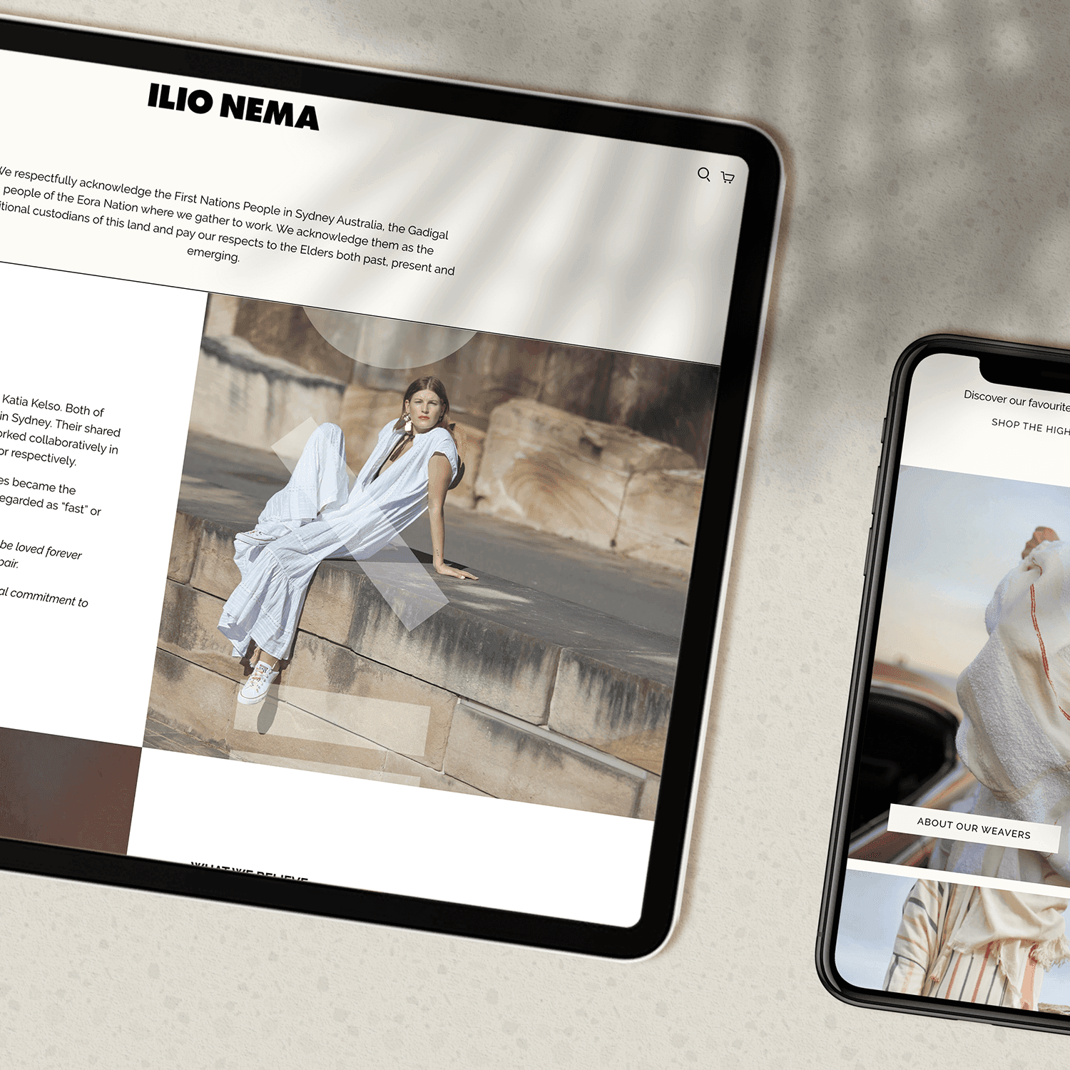 Custom Shopify theme for sustainable fashion brand ILIO NEMA