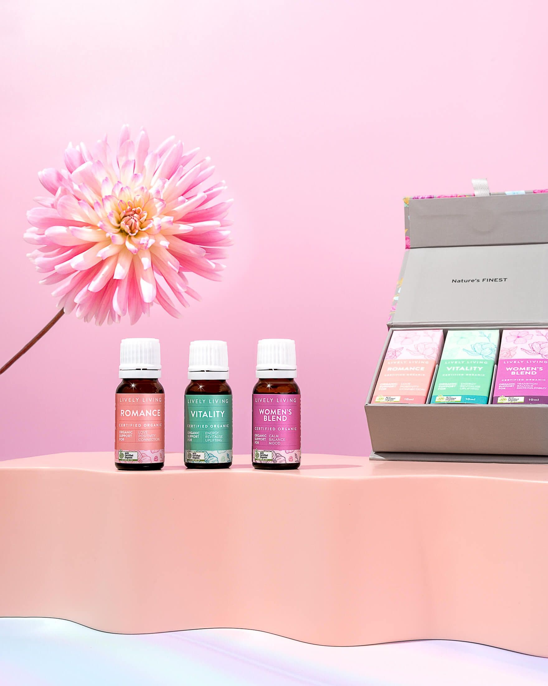 Product photography for essential oil & diffuser brand Lively Living