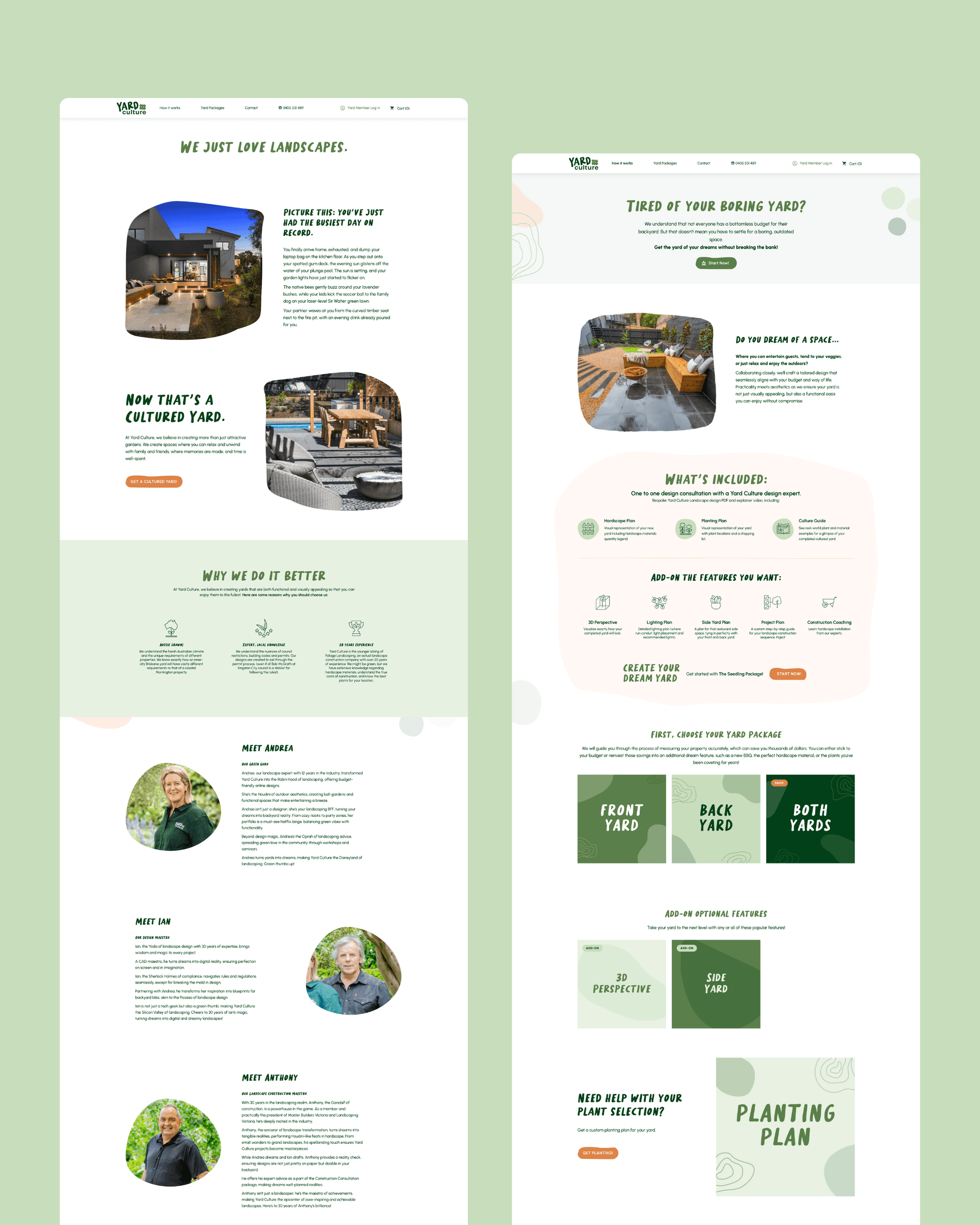 Custom Shopify for bespoke landscape design brand YARD Culture