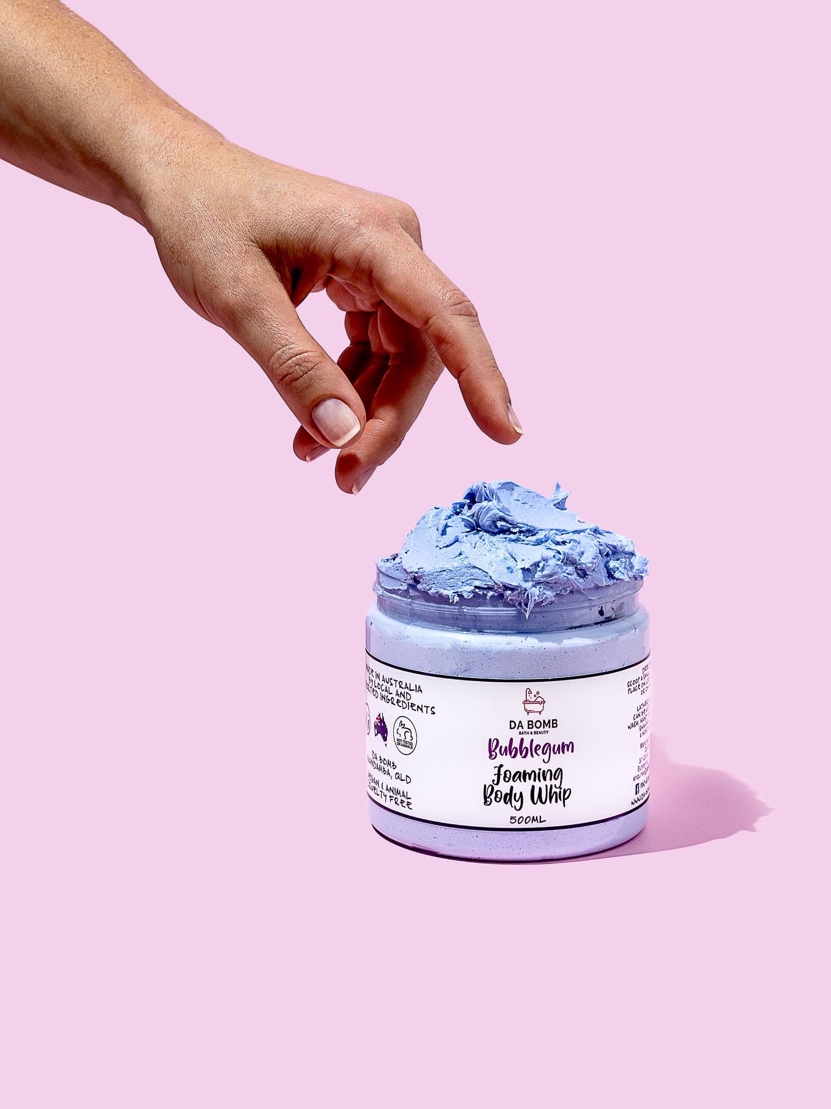 Product photography for bath & beauty brand Da Bomb