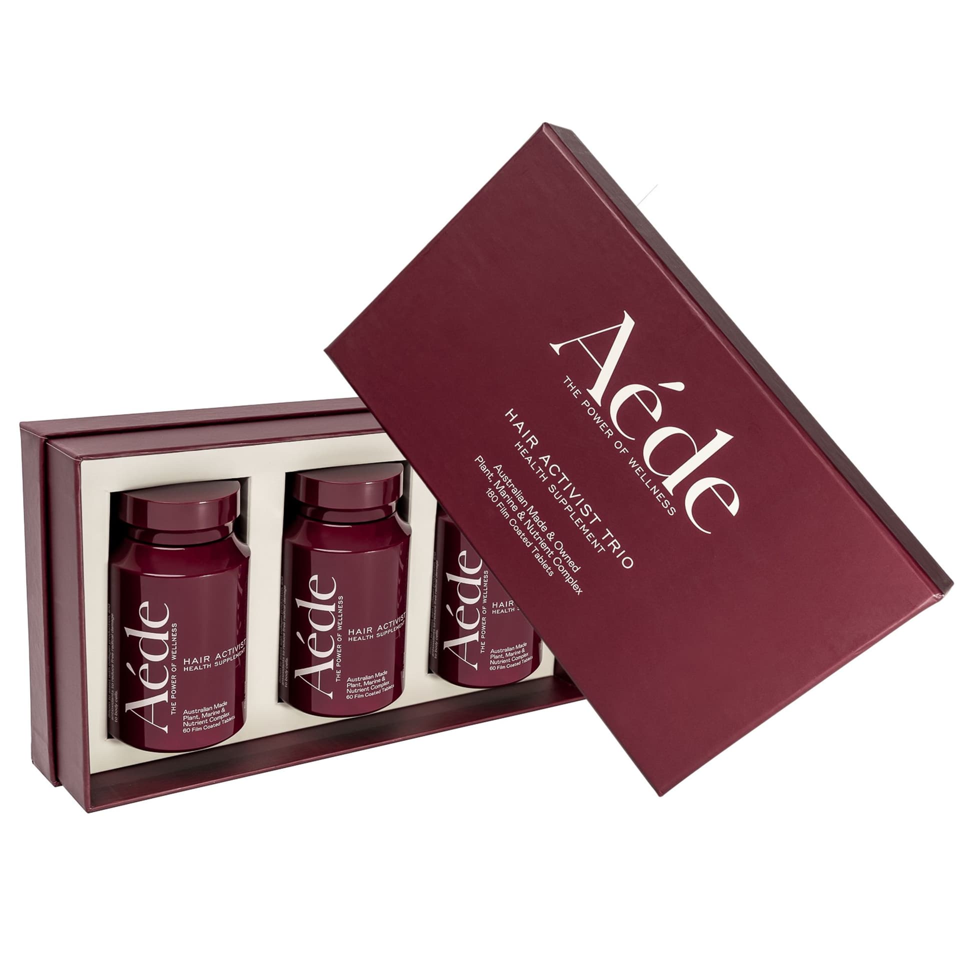 Product photography for hair supplement AÉDE
