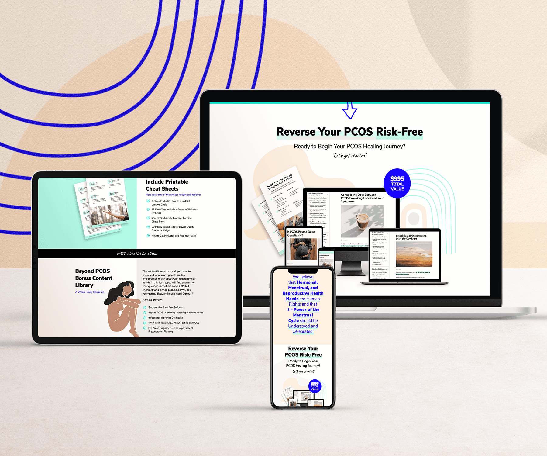 Unbounce landing page design for PCOS eBook