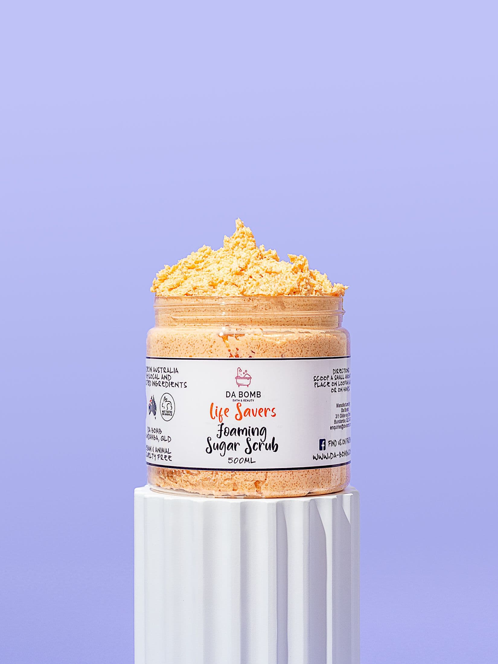 Product photography for bath & beauty brand Da Bomb