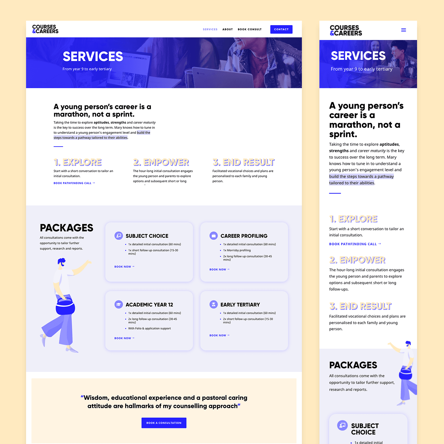 Branding & website design for Melbourne Careers Counsellor