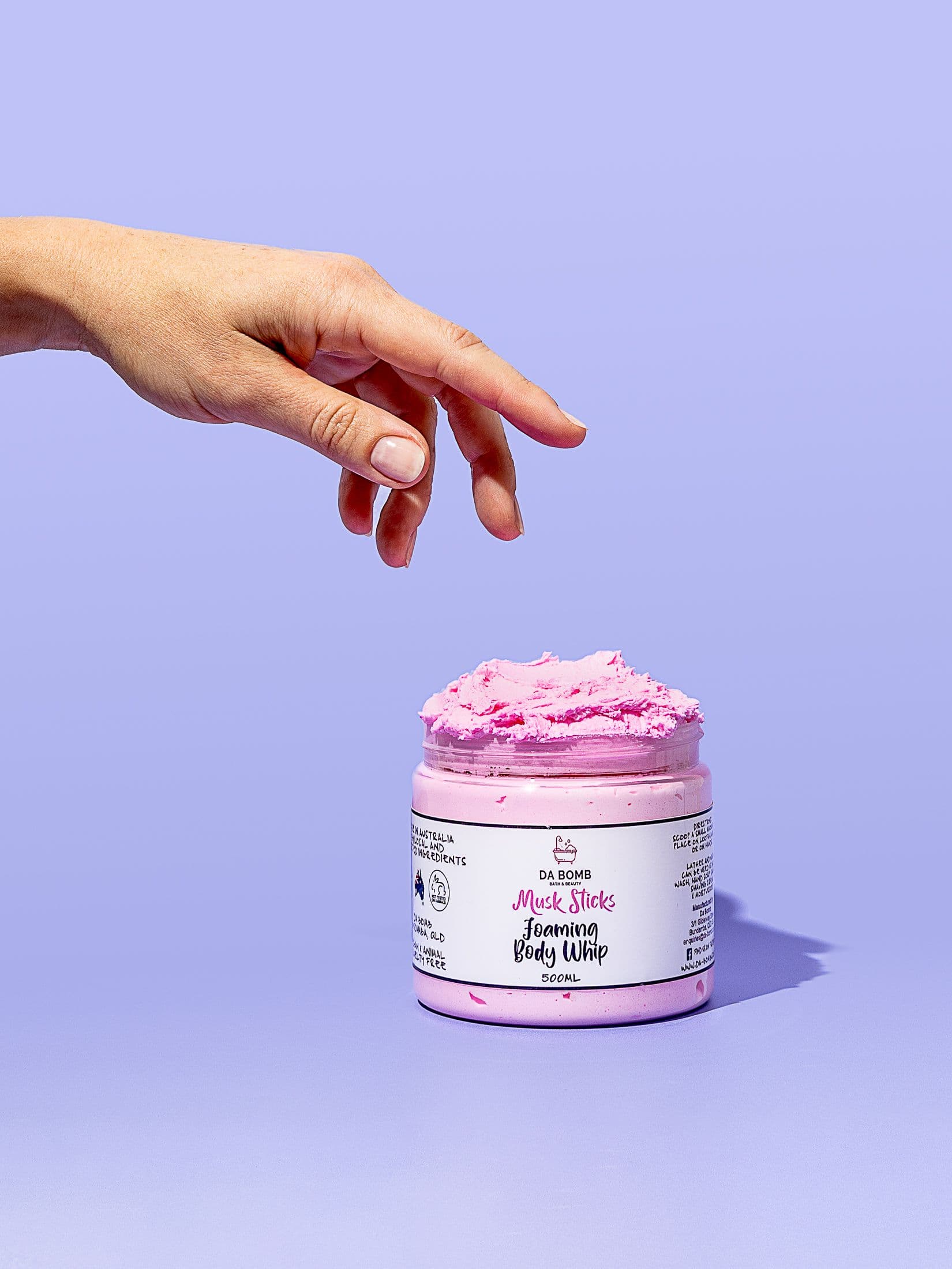 Product photography for bath & beauty brand Da Bomb