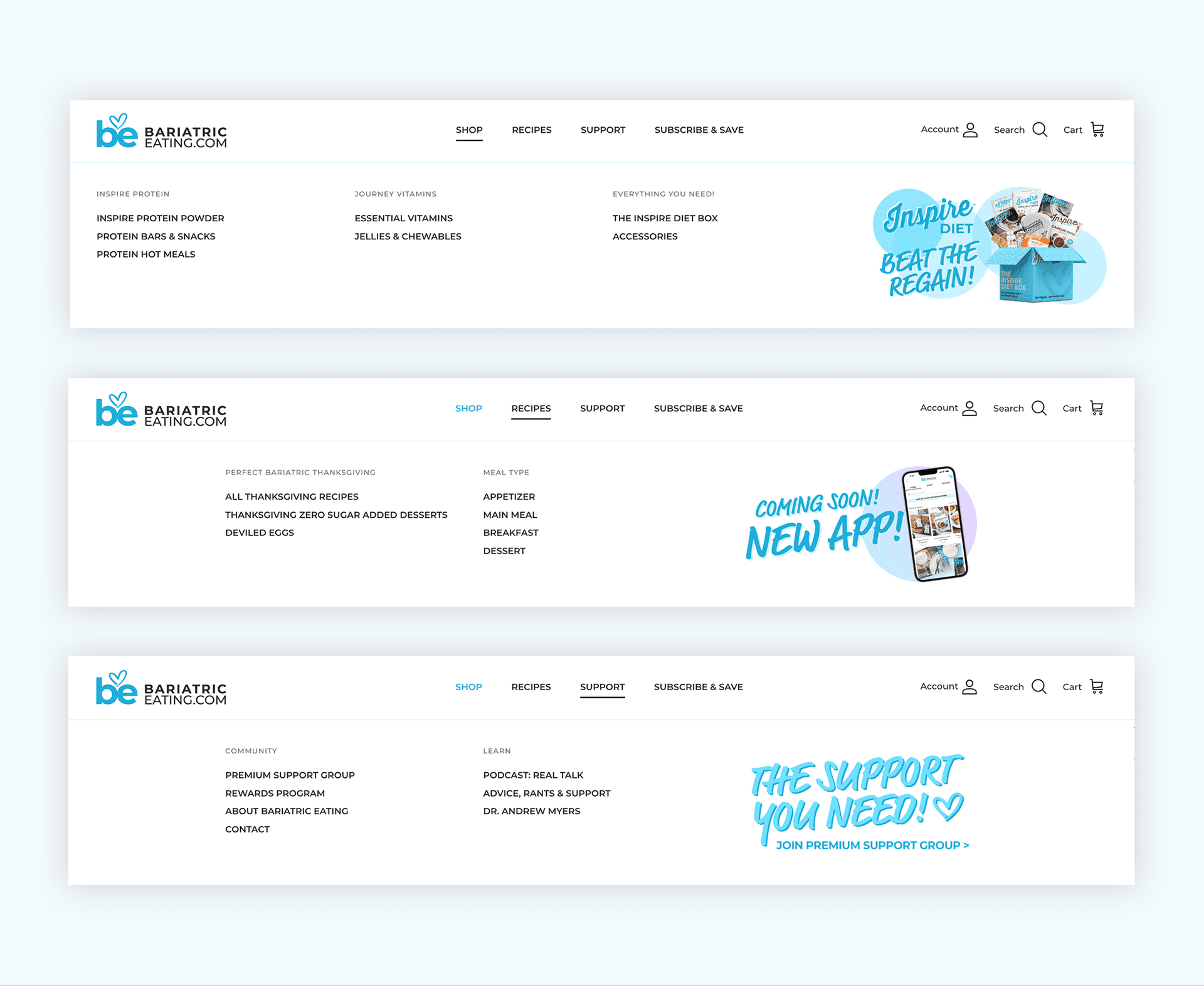 Shopify 2.0 design upgrade for US bariatric eCommerce brand