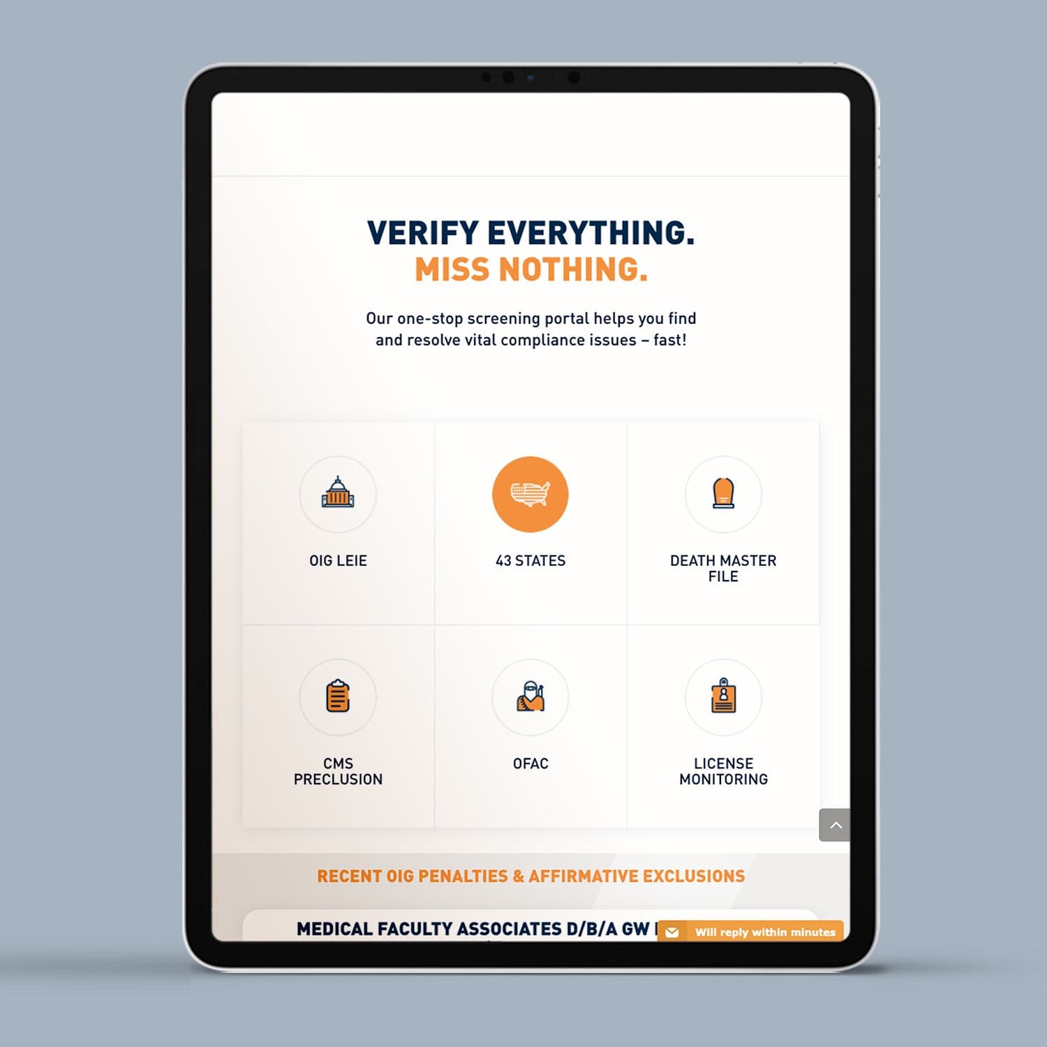 Website build for US brand Streamline Verify