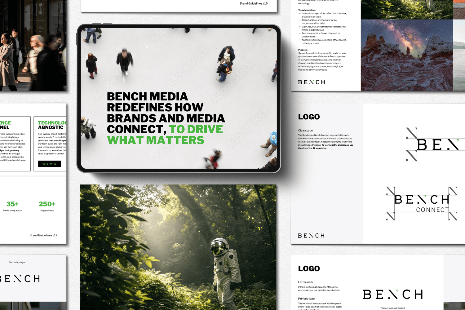 Bench Media brand refresh and brand guidelines