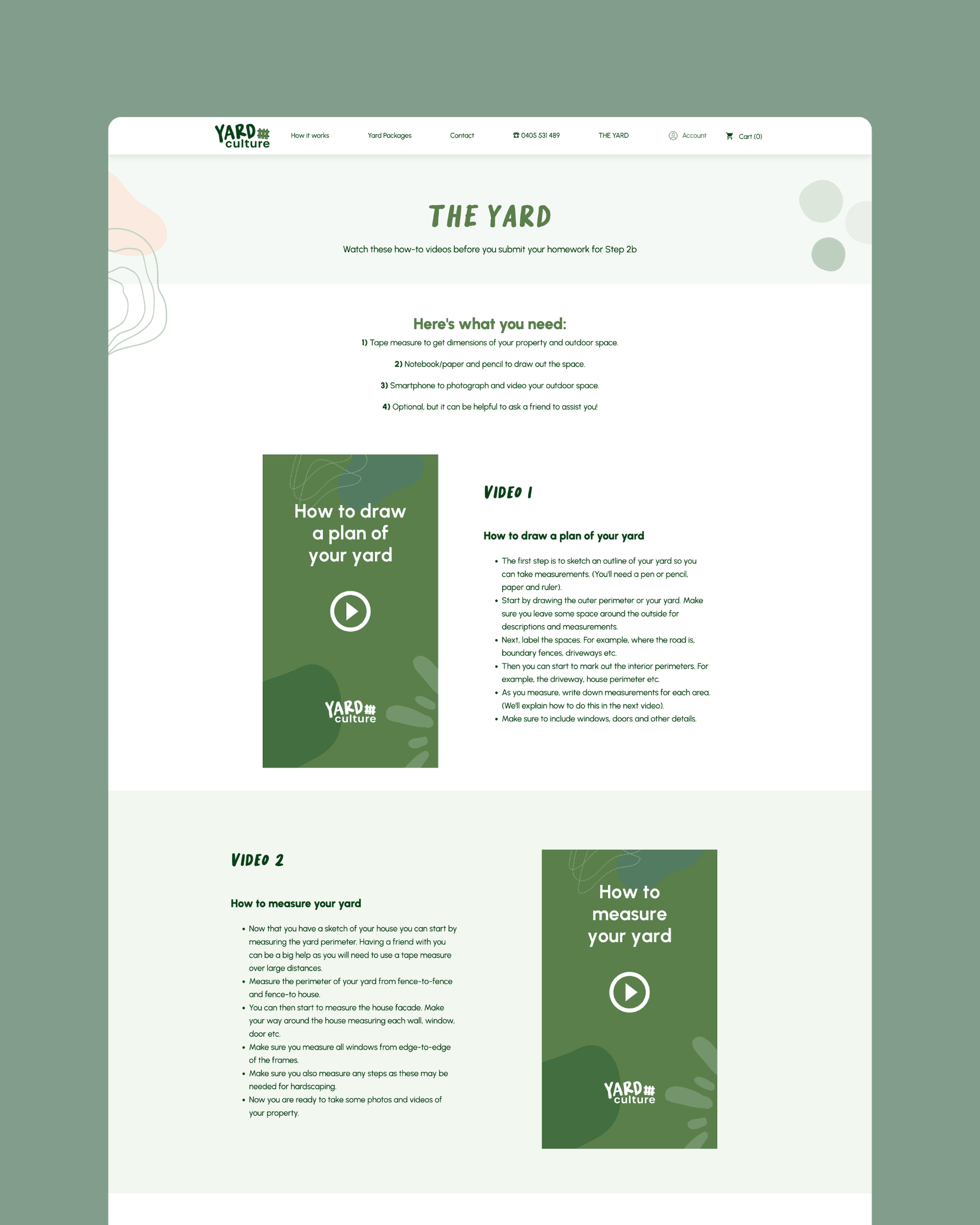 Custom Shopify for bespoke landscape design brand YARD Culture